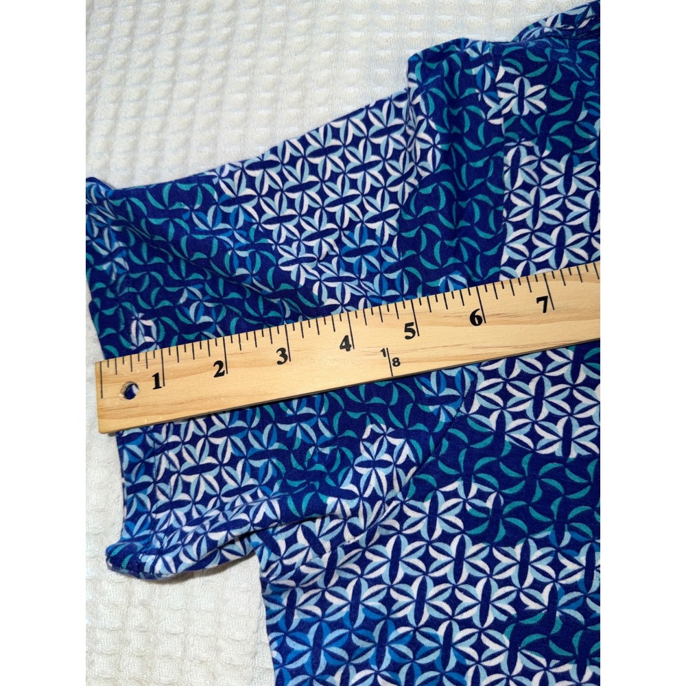 Robert Graham T-Shirt Mens Large Blue Geometric Mosaic Print Short Sleeve Cotton - Picture 7 of 10